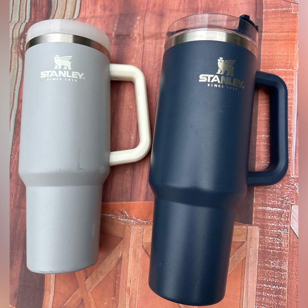 Stanley Insulated Travel Mugs - Gray and Blue
